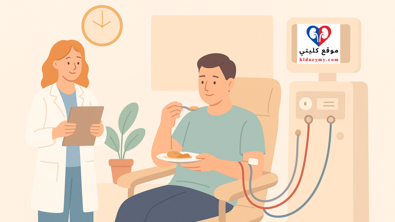 تناول الطعام أثناء غسيل الكلى افضل وقت وماذا تأكل