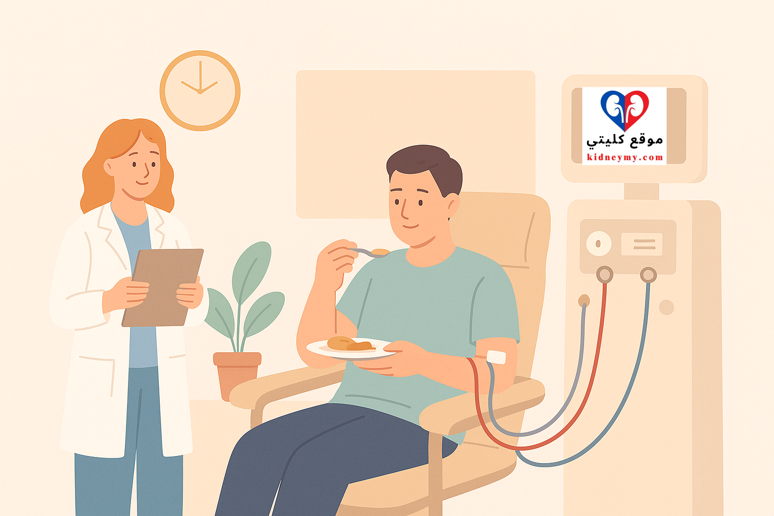 تناول الطعام أثناء غسيل الكلى افضل وقت وماذا تأكل