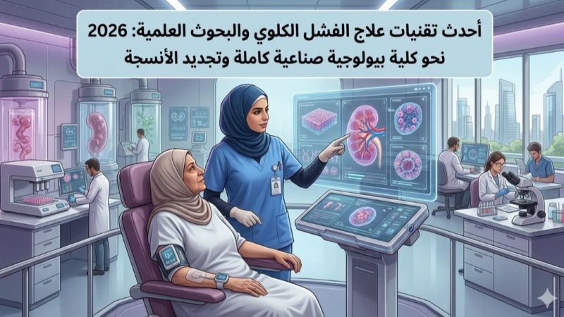 أحدث تقنيات علاج الفشل الكلوي وما وصلت إليه الأبحاث العلمية 2026
