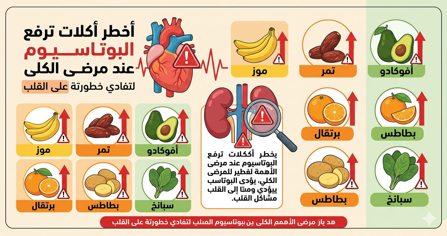 أخطر أكلات ترفع البوتاسيوم بسرعة لمرضى الكلى | أخطر 10 أطعمة علي الاطلاق