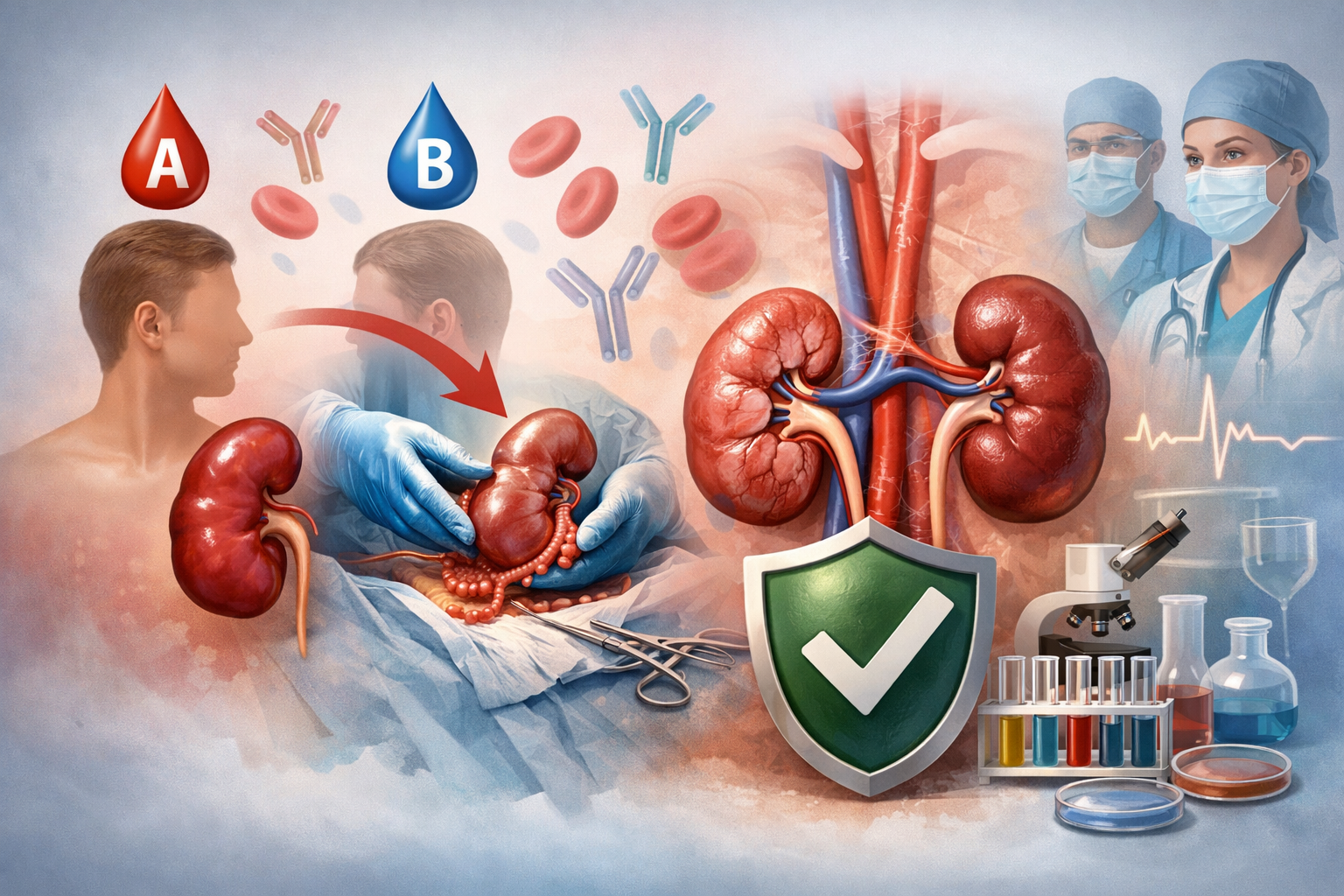 دليل زراعة الكلى من فصائل دم مختلفة: ما نسب نجاحها؟ وقائمة الدول المتوفرة بها