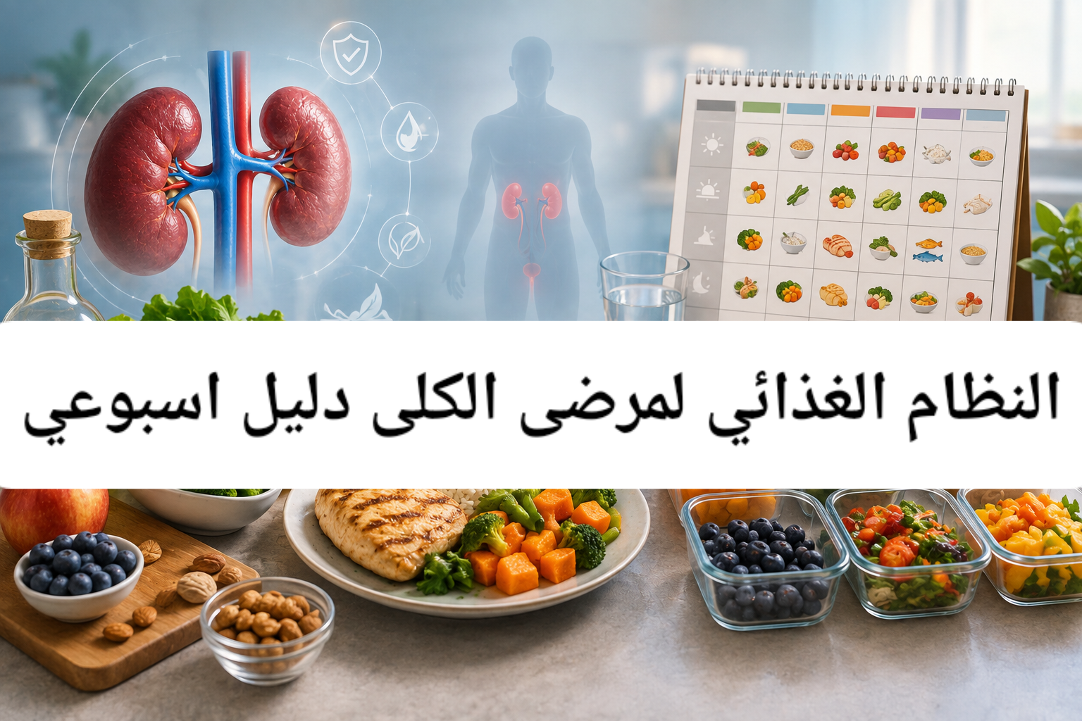 النظام الغذائي لمرضى الكلى: دليل أسبوعي لوجبات منخفضة البوتاسيوم والفوسفور