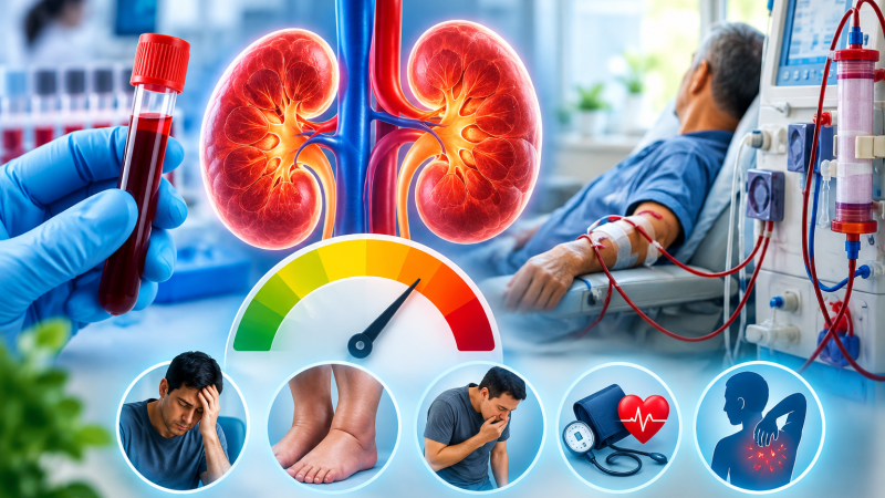 متى تكون نسبة الكرياتينين خطيرة؟ الأرقام والأعراض ومتى يحتاج المريض للغسيل؟